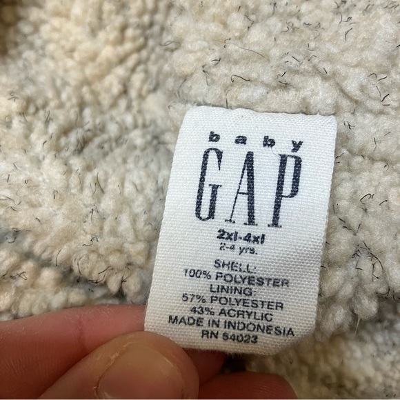 Baby Gap Trapper Hat Ages 2-4 Ear Flaps Olive Green Fleece Lined FREE IN BUNDLE - Picture 5 of 5